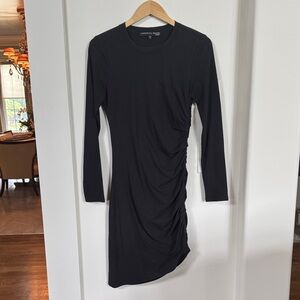 Veronica Beard Black Long Sleeve Dress with Ruched Detail XS